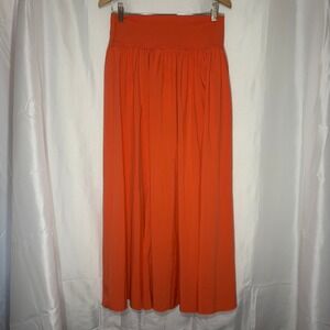 Halara Breezeful High Waisted Side Slit Skirt with Built-in Liner Coral Orange M